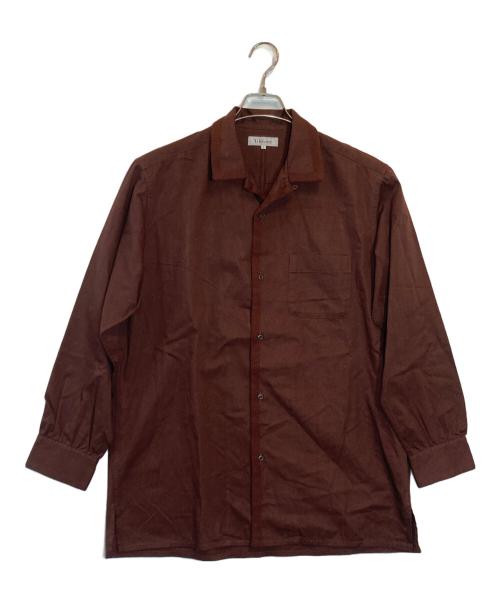 Y's for men（ワイズフォーメン）Y'S for men (ワイズフォーメン) ニットラインオープンカラーシャツ ブラウン サイズ:SIZE 3の古着・服飾アイテム