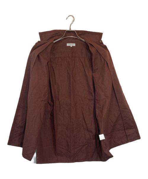 Y's for men（ワイズフォーメン）Y'S for men (ワイズフォーメン) ニットラインオープンカラーシャツ ブラウン サイズ:SIZE 3の古着・服飾アイテム