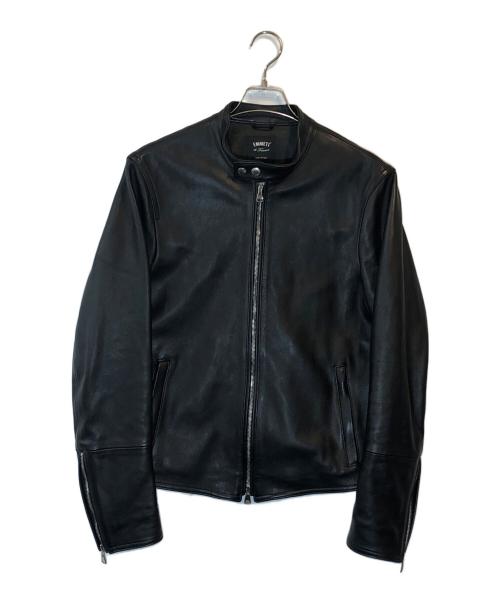 EMMETI（エンメティ）EMMETI (エンメティ) コラボ ラムレザー シングルライダースジャケット ブラック サイズ:48の古着・服飾アイテム