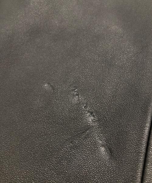 EMMETI（エンメティ）EMMETI (エンメティ) コラボ ラムレザー シングルライダースジャケット ブラック サイズ:48の古着・服飾アイテム