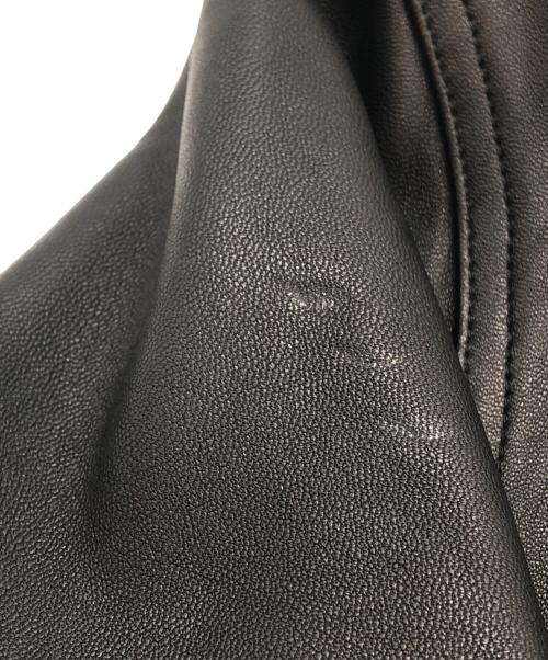 EMMETI（エンメティ）EMMETI (エンメティ) コラボ ラムレザー シングルライダースジャケット ブラック サイズ:48の古着・服飾アイテム