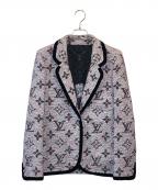 LOUIS VUITTONルイ ヴィトン）の古着「モノグラムツイードプレッピーブレザー」｜ピンク