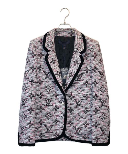 LOUIS VUITTON（ルイ ヴィトン）LOUIS VUITTON (ルイ ヴィトン) モノグラムツイードプレッピーブレザー ピンク サイズ:36の古着・服飾アイテム