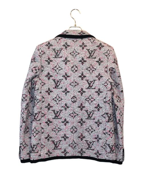 LOUIS VUITTON（ルイ ヴィトン）LOUIS VUITTON (ルイ ヴィトン) モノグラムツイードプレッピーブレザー ピンク サイズ:36の古着・服飾アイテム