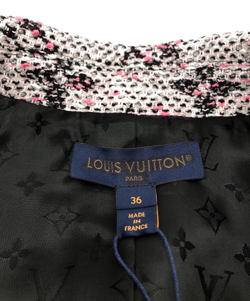 LOUIS VUITTON（ルイ ヴィトン）LOUIS VUITTON (ルイ ヴィトン) モノグラムツイードプレッピーブレザー ピンク サイズ:36の古着・服飾アイテム