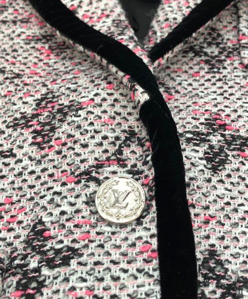 LOUIS VUITTON（ルイ ヴィトン）LOUIS VUITTON (ルイ ヴィトン) モノグラムツイードプレッピーブレザー ピンク サイズ:36の古着・服飾アイテム