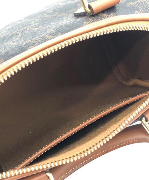 CELINE（セリーヌ）CELINE (セリーヌ) キュイル トリオンフ スモールボストンバッグ ブラウンの古着・服飾アイテム