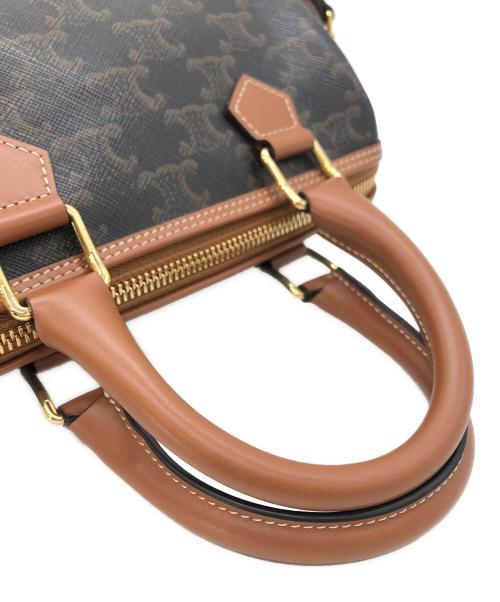 CELINE（セリーヌ）CELINE (セリーヌ) キュイル トリオンフ スモールボストンバッグ ブラウンの古着・服飾アイテム