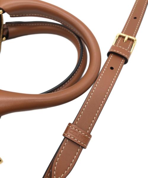 CELINE（セリーヌ）CELINE (セリーヌ) キュイル トリオンフ スモールボストンバッグ ブラウンの古着・服飾アイテム