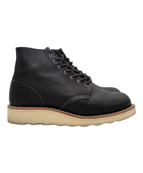 RED WING（レッドウィング）RED WING (レッドウィング) 6インチ ラウンドトゥ プレーントゥ ブーツ ブラック サイズ:24.5ｃｍの古着・服飾アイテム
