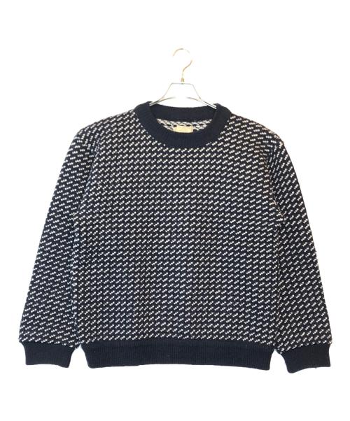 L.L.Bean（エルエルビーン）L.L.Bean (エルエルビーン) バーズアイニット ネイビー サイズ:MEDIUMの古着・服飾アイテム