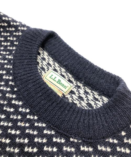 L.L.Bean（エルエルビーン）L.L.Bean (エルエルビーン) バーズアイニット ネイビー サイズ:MEDIUMの古着・服飾アイテム