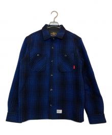 WTAPS（ダブルタップス）の古着「VATOS L/S 開襟 WOOL SHIRT」｜ネイビー