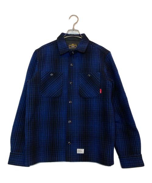 WTAPS（ダブルタップス）WTAPS (ダブルタップス) VATOS L/S 開襟 WOOL SHIRT ネイビー サイズ:Mの古着・服飾アイテム