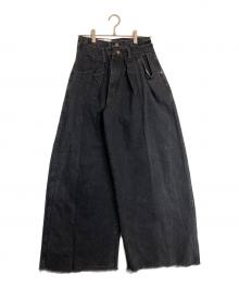 77circa×Curensology（ナナナナサーカ×カレンソロジー）の古着「リメイクデニムパンツ」｜ブラック