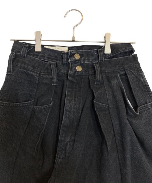 77circa（ナナナナサーカ）77circa (ナナナナサーカ) Curensology (カレンソロジー) リメイクデニムパンツ ブラック サイズ:表記無しの古着・服飾アイテム