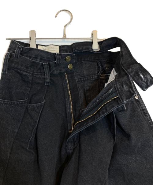 77circa（ナナナナサーカ）77circa (ナナナナサーカ) Curensology (カレンソロジー) リメイクデニムパンツ ブラック サイズ:表記無しの古着・服飾アイテム