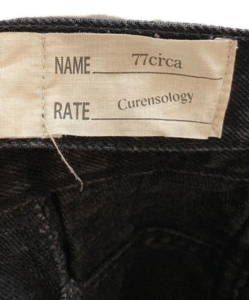 77circa（ナナナナサーカ）77circa (ナナナナサーカ) Curensology (カレンソロジー) リメイクデニムパンツ ブラック サイズ:表記無しの古着・服飾アイテム