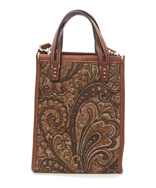 A VACATION（ア ヴァケーション）A VACATION (ア ヴァケーション) ペイズリー柄2WAYショルダーバッグ ブラウンの古着・服飾アイテム