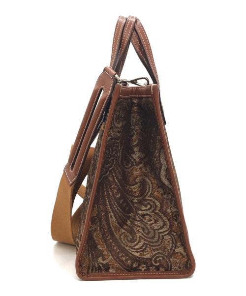 A VACATION（ア ヴァケーション）A VACATION (ア ヴァケーション) ペイズリー柄2WAYショルダーバッグ ブラウンの古着・服飾アイテム