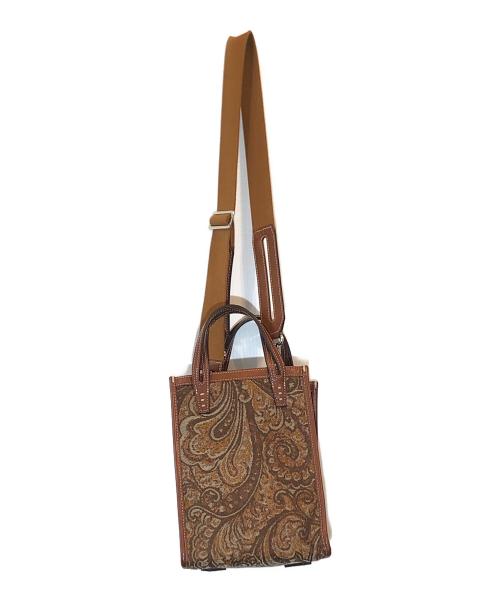 A VACATION（ア ヴァケーション）A VACATION (ア ヴァケーション) ペイズリー柄2WAYショルダーバッグ ブラウンの古着・服飾アイテム