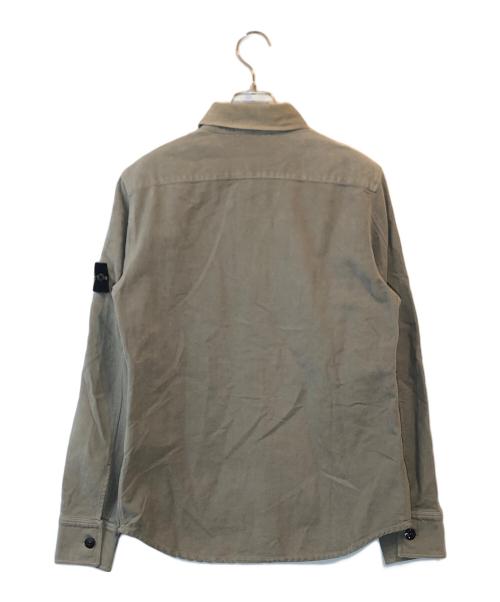 STONE ISLAND（ストーンアイランド）STONE ISLAND (ストーンアイランド) パッチ付きモールスキンシャツ ベージュ サイズ:SIZE XSの古着・服飾アイテム