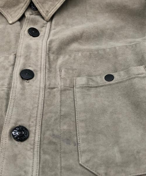 STONE ISLAND（ストーンアイランド）STONE ISLAND (ストーンアイランド) パッチ付きモールスキンシャツ ベージュ サイズ:SIZE XSの古着・服飾アイテム