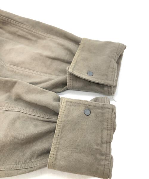 STONE ISLAND（ストーンアイランド）STONE ISLAND (ストーンアイランド) パッチ付きモールスキンシャツ ベージュ サイズ:SIZE XSの古着・服飾アイテム