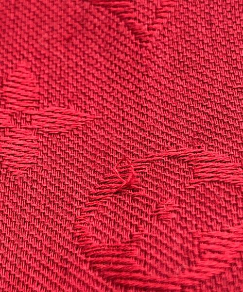 LOUIS VUITTON（ルイ ヴィトン）LOUIS VUITTON (ルイ ヴィトン) シルクウールモノグラムストール レッドの古着・服飾アイテム