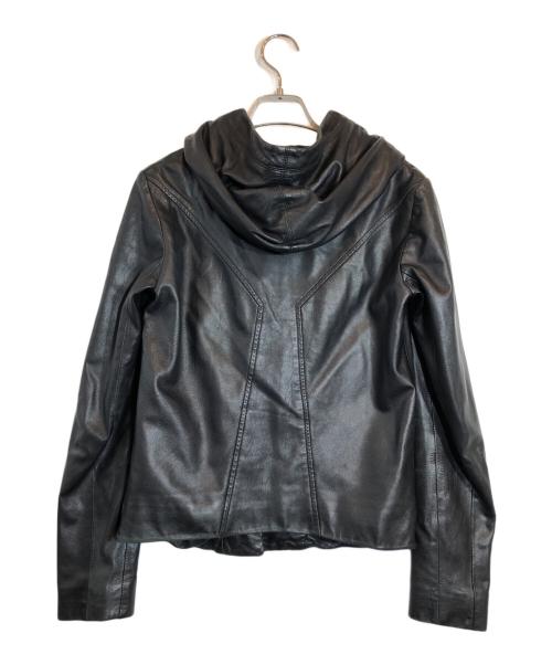HELMUT LANG（ヘルムートラング）HELMUT LANG (ヘルムートラング) フード付レザージャケット ブラック サイズ:Pの古着・服飾アイテム
