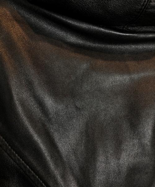 HELMUT LANG（ヘルムートラング）HELMUT LANG (ヘルムートラング) フード付レザージャケット ブラック サイズ:Pの古着・服飾アイテム