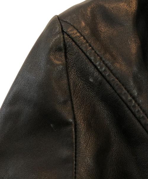 HELMUT LANG（ヘルムートラング）HELMUT LANG (ヘルムートラング) フード付レザージャケット ブラック サイズ:Pの古着・服飾アイテム