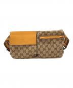 GUCCIグッチ）の古着「GGキャンバスウエストポーチ」｜ベージュ