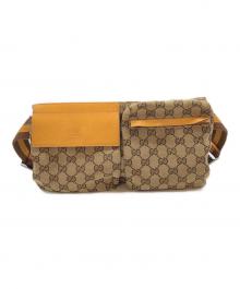 GUCCI（グッチ）の古着「GGキャンバスウエストポーチ」｜ベージュ