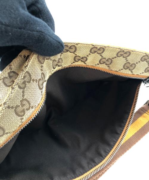 GUCCI（グッチ）GUCCI (グッチ) GGキャンバスウエストポーチ ベージュの古着・服飾アイテム