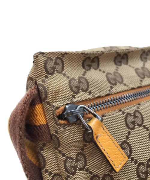 GUCCI（グッチ）GUCCI (グッチ) GGキャンバスウエストポーチ ベージュの古着・服飾アイテム