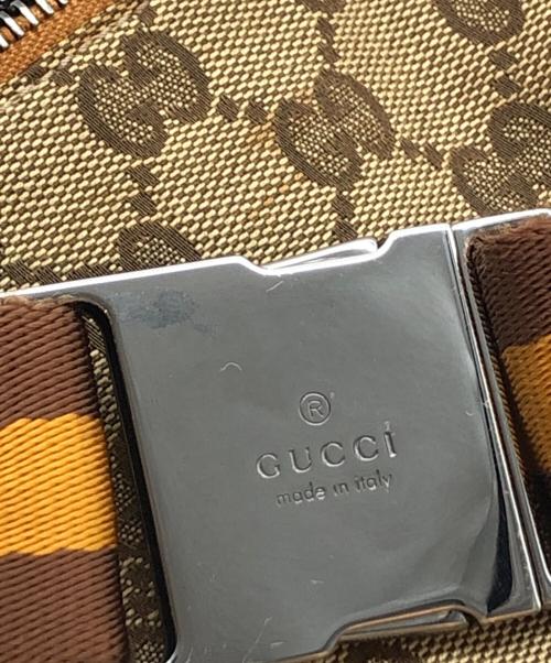 GUCCI（グッチ）GUCCI (グッチ) GGキャンバスウエストポーチ ベージュの古着・服飾アイテム