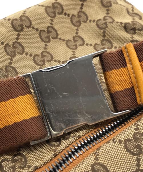 GUCCI（グッチ）GUCCI (グッチ) GGキャンバスウエストポーチ ベージュの古着・服飾アイテム