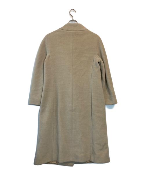 MaxMara（マックスマーラ）MaxMara (マックスマーラ) ノーカラー カシミヤ混コート ベージュ サイズ:38の古着・服飾アイテム