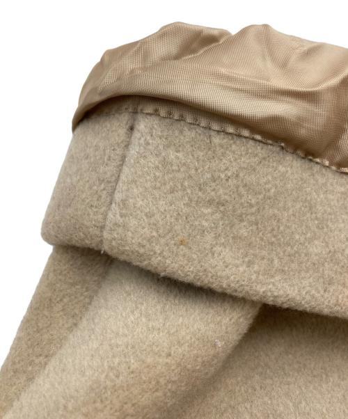 MaxMara（マックスマーラ）MaxMara (マックスマーラ) ノーカラー カシミヤ混コート ベージュ サイズ:38の古着・服飾アイテム