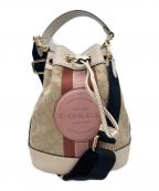 COACHコーチ）の古着「デンプシー ドローストリング バケット バッグ」｜アイボリー