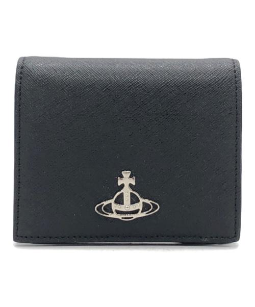 Vivienne Westwood（ヴィヴィアンウエストウッド）Vivienne Westwood (ヴィヴィアンウエストウッド) SAFFIANO 2つ折り財布 ブラック サイズ:下記参照の古着・服飾アイテム