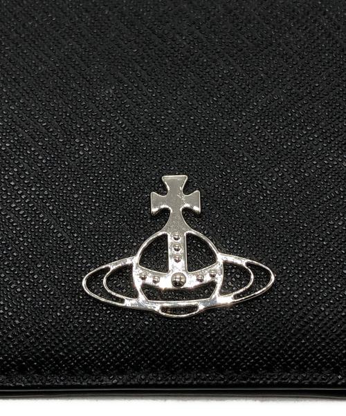 Vivienne Westwood（ヴィヴィアンウエストウッド）Vivienne Westwood (ヴィヴィアンウエストウッド) SAFFIANO 2つ折り財布 ブラック サイズ:下記参照の古着・服飾アイテム
