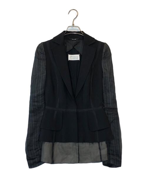 Maison Margiela（メゾンマルジェラ）Maison Margiela (メゾンマルジェラ) 切替テーラードジャケット ブラック サイズ:38の古着・服飾アイテム