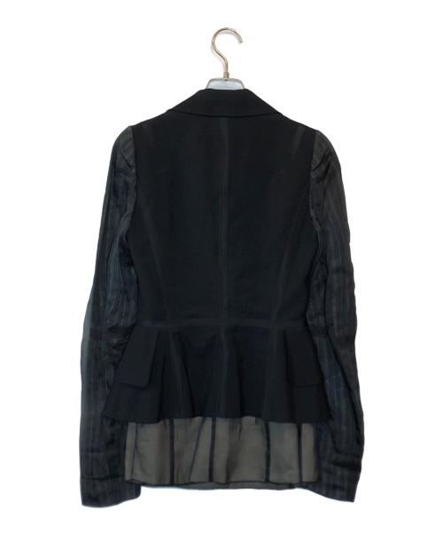 Maison Margiela（メゾンマルジェラ）Maison Margiela (メゾンマルジェラ) 切替テーラードジャケット ブラック サイズ:38の古着・服飾アイテム