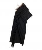 JUNYA WATANABE COMME des GARCONS(ジュンヤワタナベ コムデギャルソン）の古着「変形フリンジノースリーブワンピース」｜ブラック
