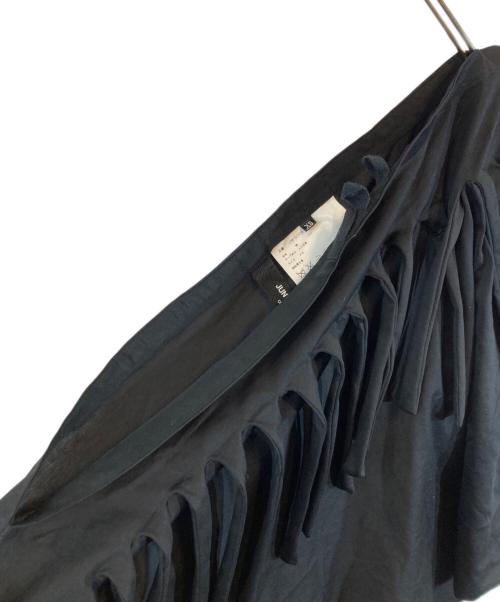 JUNYA WATANABE COMME des GARCONS（(ジュンヤワタナベ コムデギャルソン）JUNYA WATANABE COMME des GARCONS ((ジュンヤワタナベ コムデギャルソン) 変形フリンジノースリーブワンピース ブラック サイズ:XSの古着・服飾アイテム