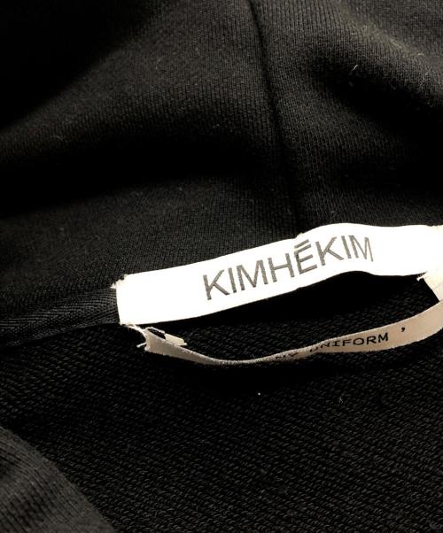 Kimhekim（キムヘキム）KIMHEKIM (キムヘキム) パール ビッグシルエットパーカー ブラック サイズ:OSの古着・服飾アイテム