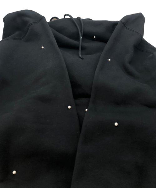 Kimhekim（キムヘキム）KIMHEKIM (キムヘキム) パール ビッグシルエットパーカー ブラック サイズ:OSの古着・服飾アイテム