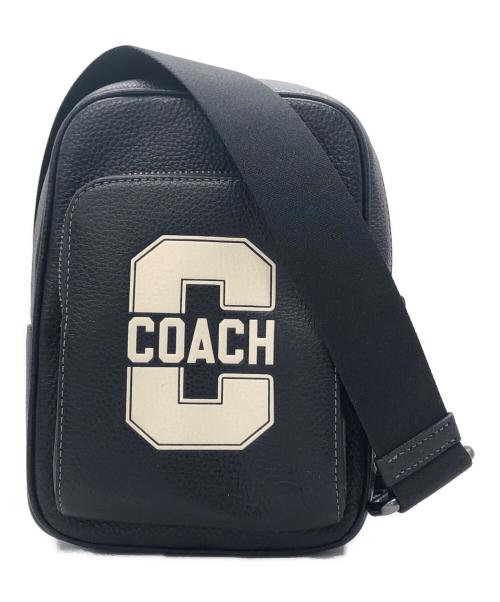 COACH（コーチ）COACH (コーチ) レーサー スリング パック・ヴァーシティ モチーフ ブラックの古着・服飾アイテム